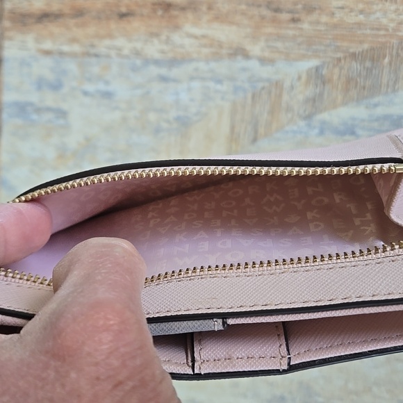 kate spade Ballet Pink Cross-grain Leather Wallet with Studded Bow - Picture 9 of 16